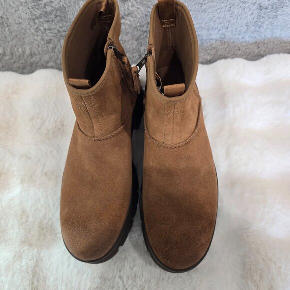 UGG Men's Skyview Classic Pull-On Chelsea Chestnut Suede Ankle Boots Sizes NEW - Picture 8 of 10